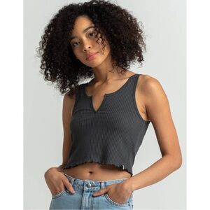 Billabong Charcoal Ribbed Tank Top